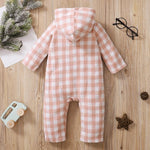 Load image into Gallery viewer, Plaid Hooded Jumpsuit
